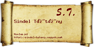 Sindel Tétény névjegykártya